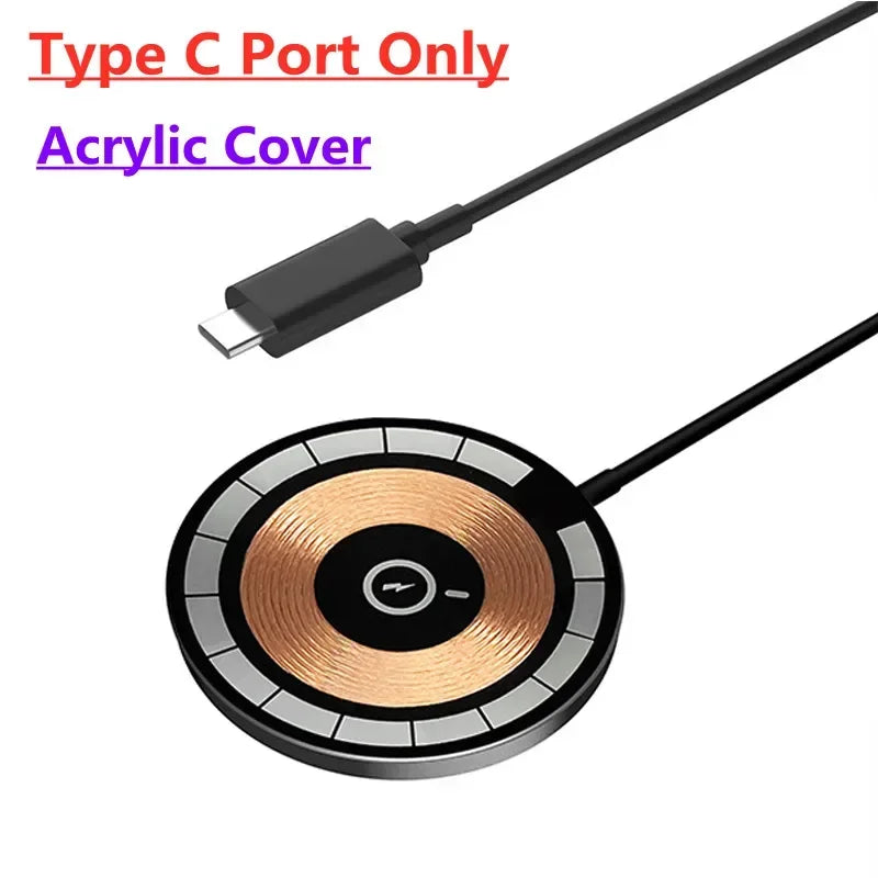 Magnetic Wireless Charger Pad 100W Phone Chargers For iPhone 15 14 13 Pro Max Airpods Portable Macsafe PD Fast Charging Station