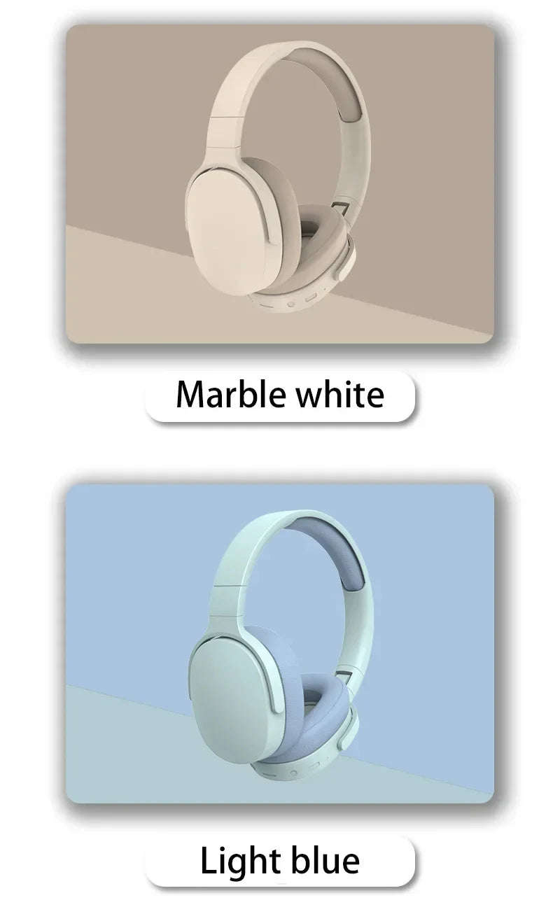 Wireless Bluetooth 5.3 Headphones Over Ear HIFI Stereo Headsets True Sports With Earphones TF/AUX Music Player With Mic
