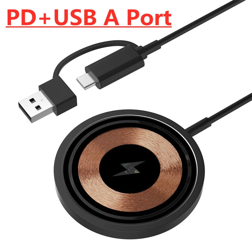 Magnetic Wireless Charger Pad 100W Phone Chargers For iPhone 15 14 13 Pro Max Airpods Portable Macsafe PD Fast Charging Station
