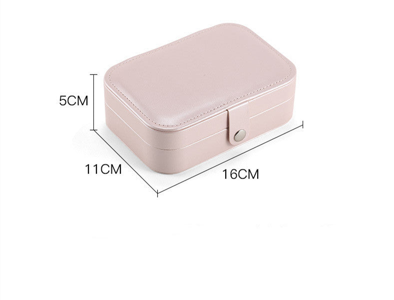 Aesthetically Organized Portable Multi-layer Jewelry Necklace Earrings Cosmetics Storage Box for Travel