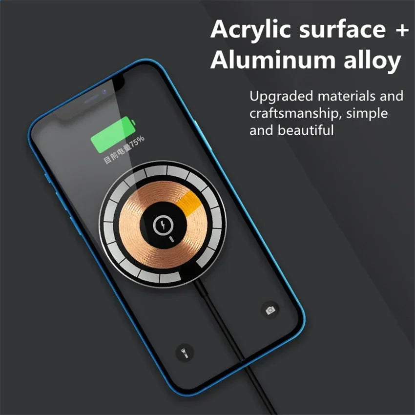 Magnetic Wireless Charger Pad 100W Phone Chargers For iPhone 15 14 13  Pro Max Airpods Portable Macsafe PD Fast Charging Station